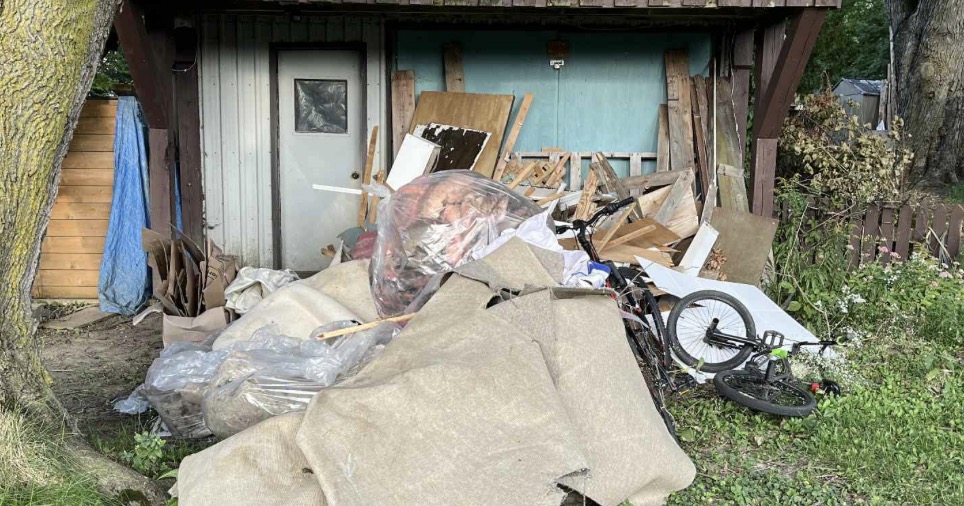 Before - Cluttered Shed